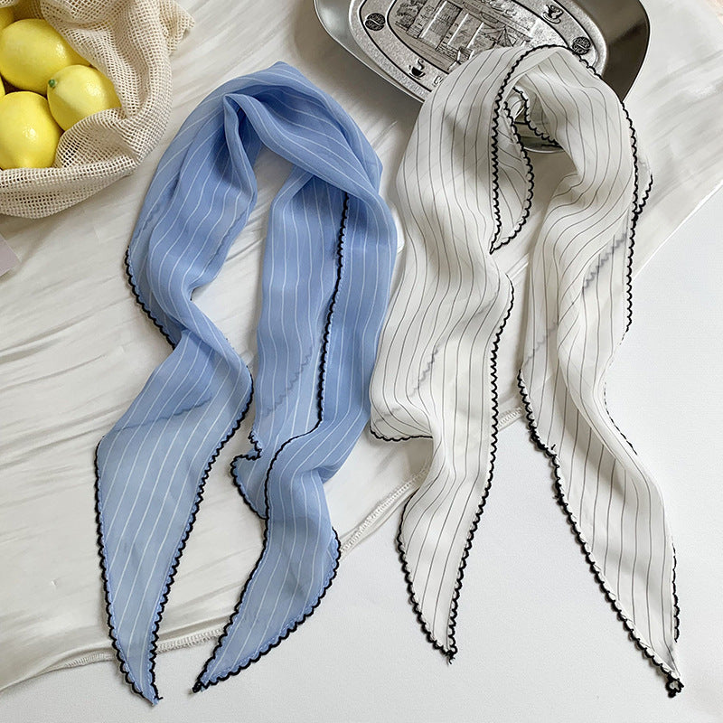 Polka Dot Striped Head Scarf - DippedShop Wholesale - #3459