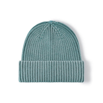 Washed Ribbed Knit Hat Solid Color Beanie DPH0513