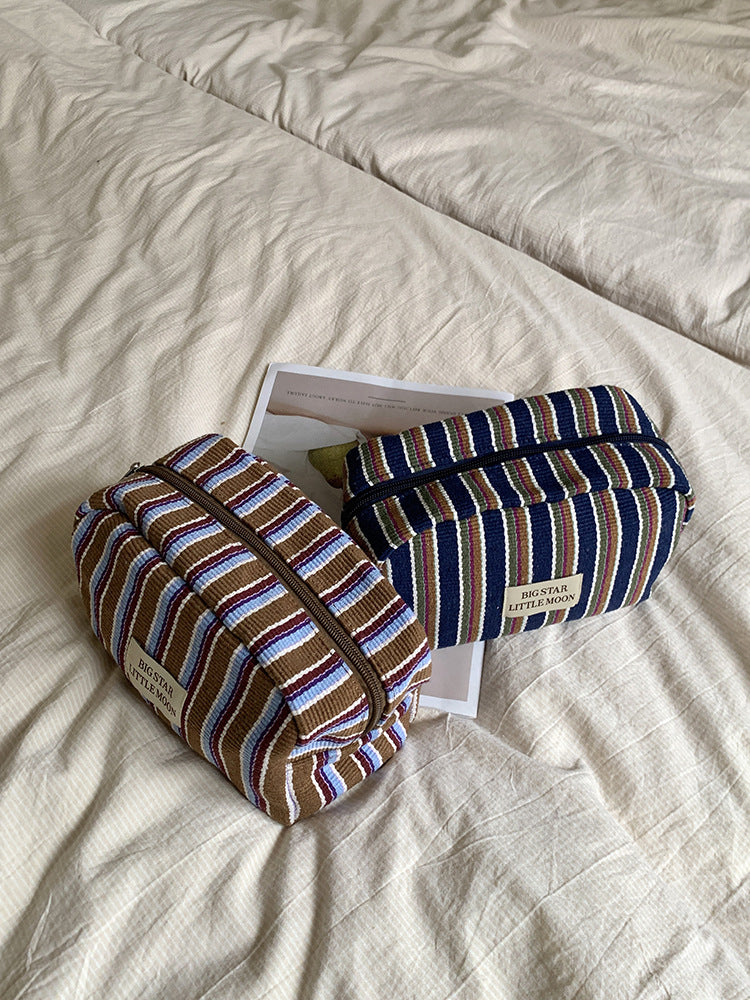 Striped Toiletry Pouch - DippedShop Wholesale - #6227