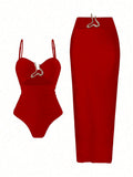 Solid Slim One Piece Swimwear - DippedShop Wholesale - #1443