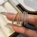 Cubic Zirconia Thin Ring - DippedShop Wholesale - #5091