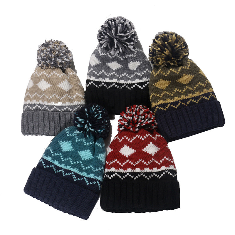 Thick Jacquard Beanie Hat - DippedShop Wholesale - #9139
