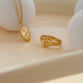 Oval Rose Signet Ring - DippedShop Wholesale - #2947
