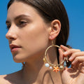 Boho Enamel Stone Earrings - DippedShop Wholesale - #7267