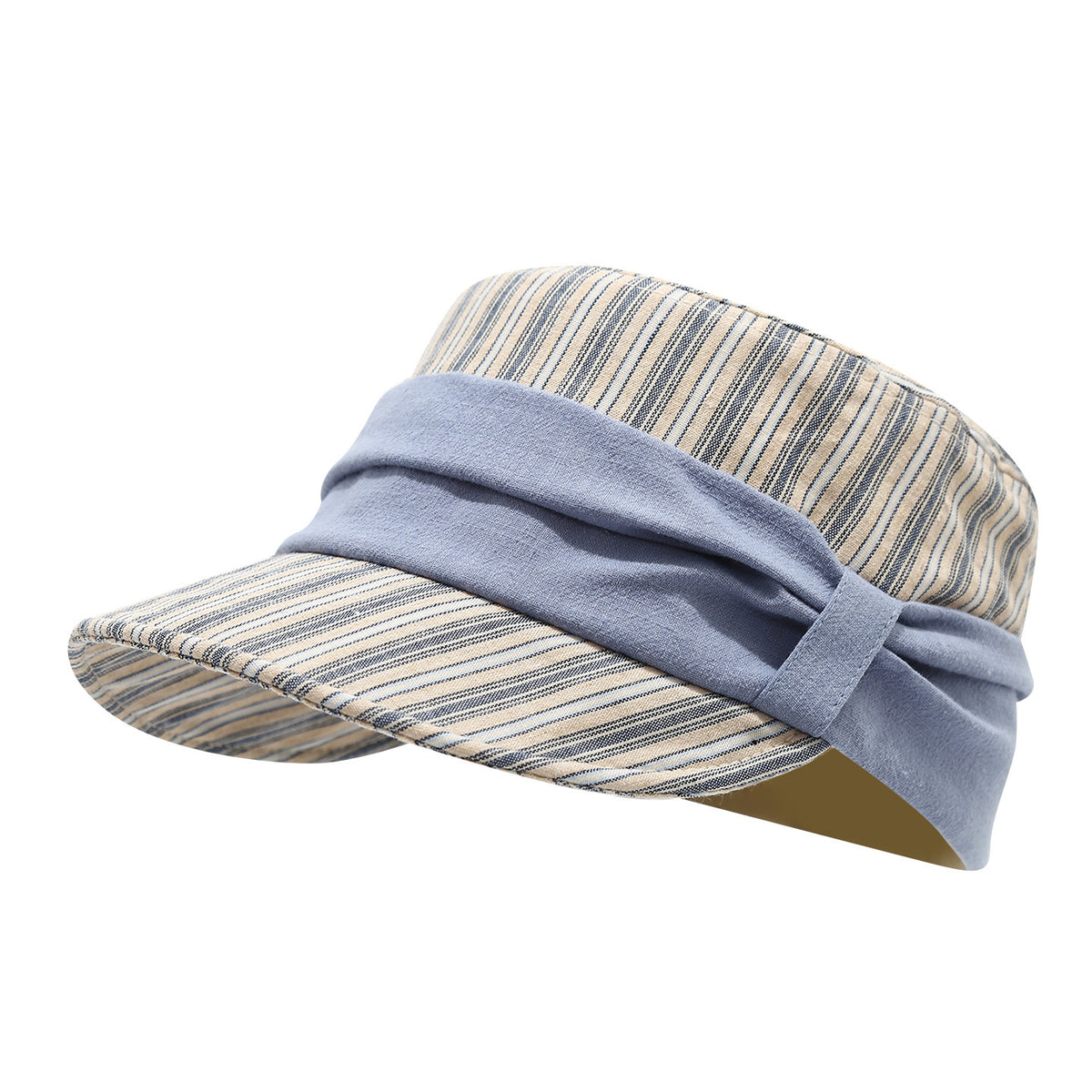 Striped Bow Foldable Wide Brim Hat 6W6HAT791