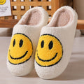 Cute Cartoon Smile Fuzzy Plush Winter Slippers 6W8FSP240