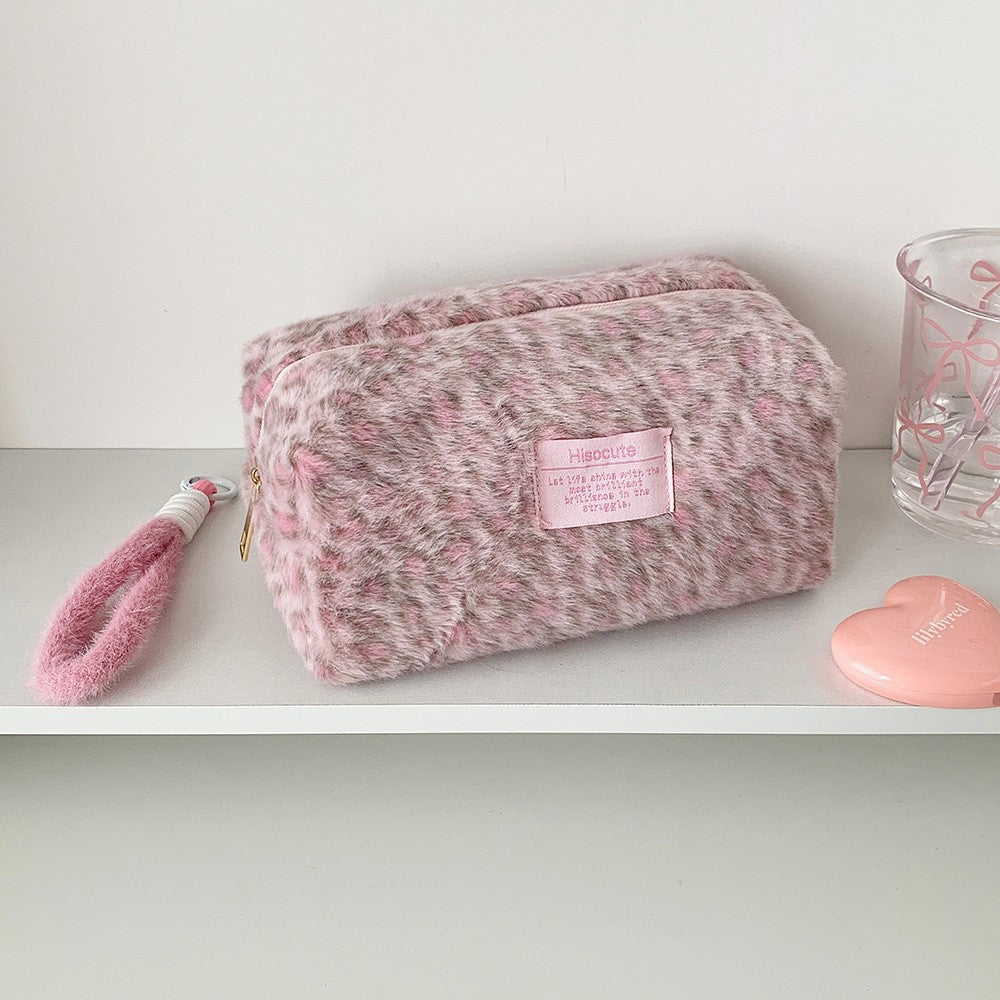 Stylish Leopard Lint Large Capacity Makeup Bag MK2BW6S10BOB59