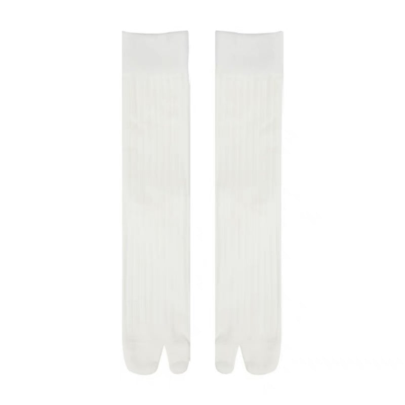 Vertical Stripe Split-Toe Socks - DippedShop Wholesale - #4995