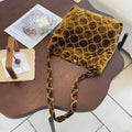 Embroidered Velvet Tambourine Shoulder Bag - DippedShop Wholesale - #4243
