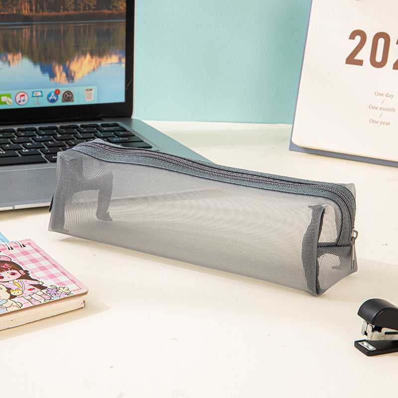 Minimalist Transparent Mesh Portable Pencil Poch 6S10BOB1051