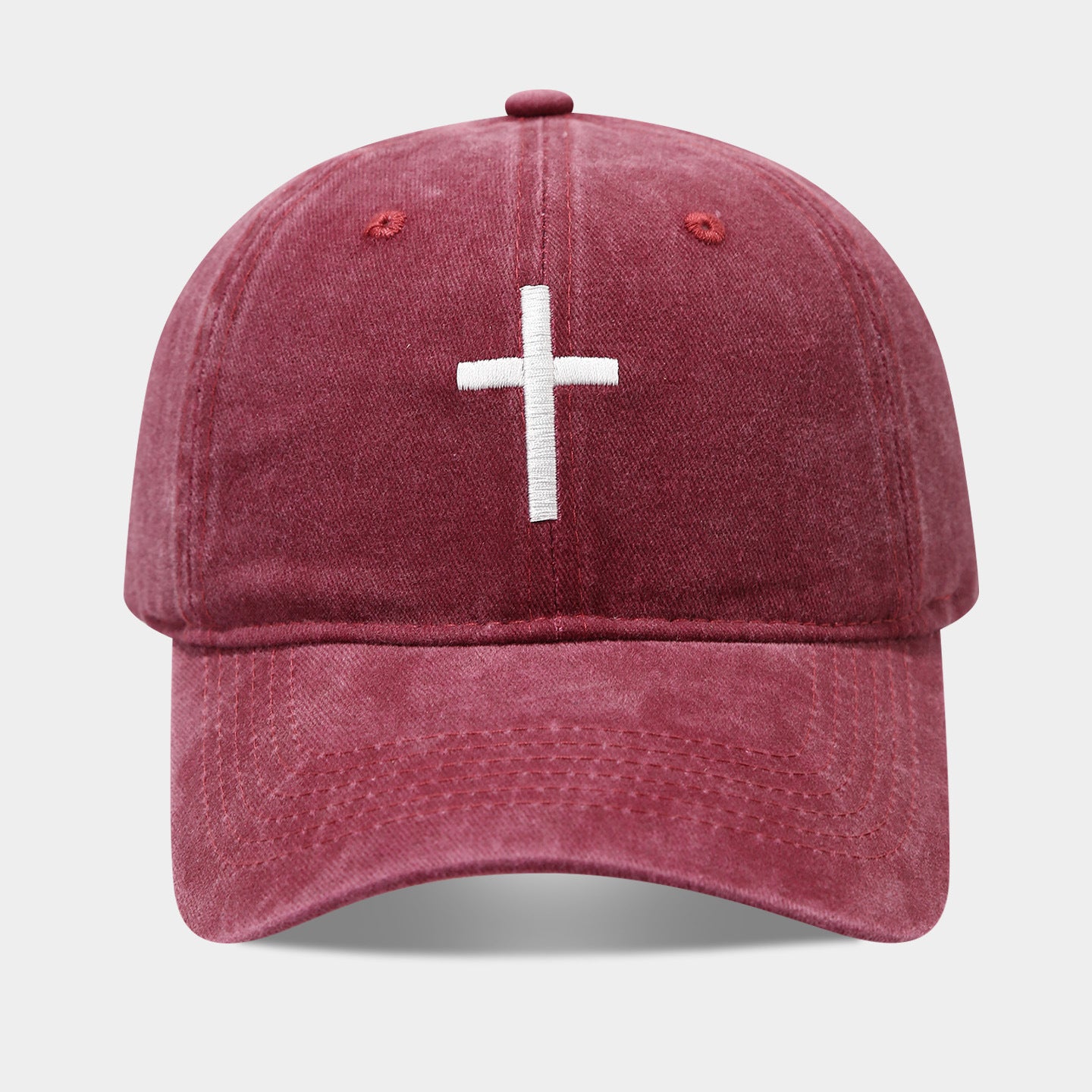 Solid Cross Embroidery Baseball Cap - DippedShop Wholesale - #0851