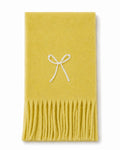 Elegant Pearl Bowknot Warm Tassel Scarf 6W6NSC128