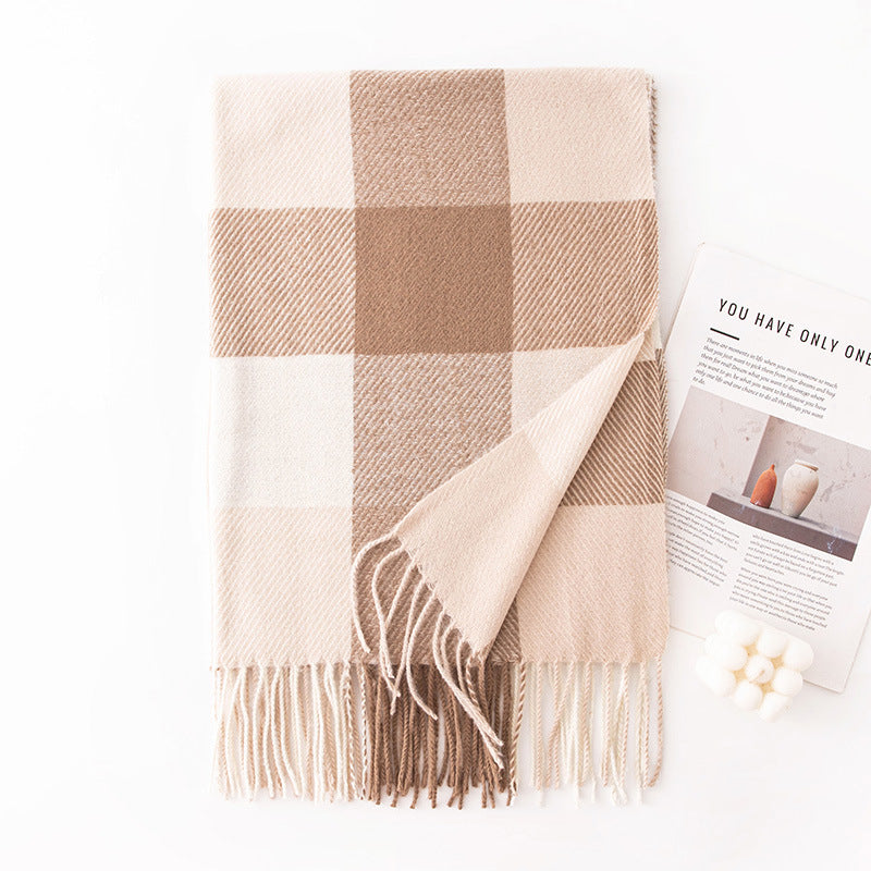 Plaid Cashmere Feel Scarf - DippedShop Wholesale - #6675