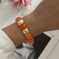 Dopamine Color Block Resin Beaded Stretch Bracelet 6W6JBR610