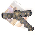 Boho Heart Wide Waist Western Leather Belt MK2LEEP6W6JBT41