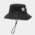 Denim Cowboy Star Foldable Safari Boonie Hat 8BK6HAT172T