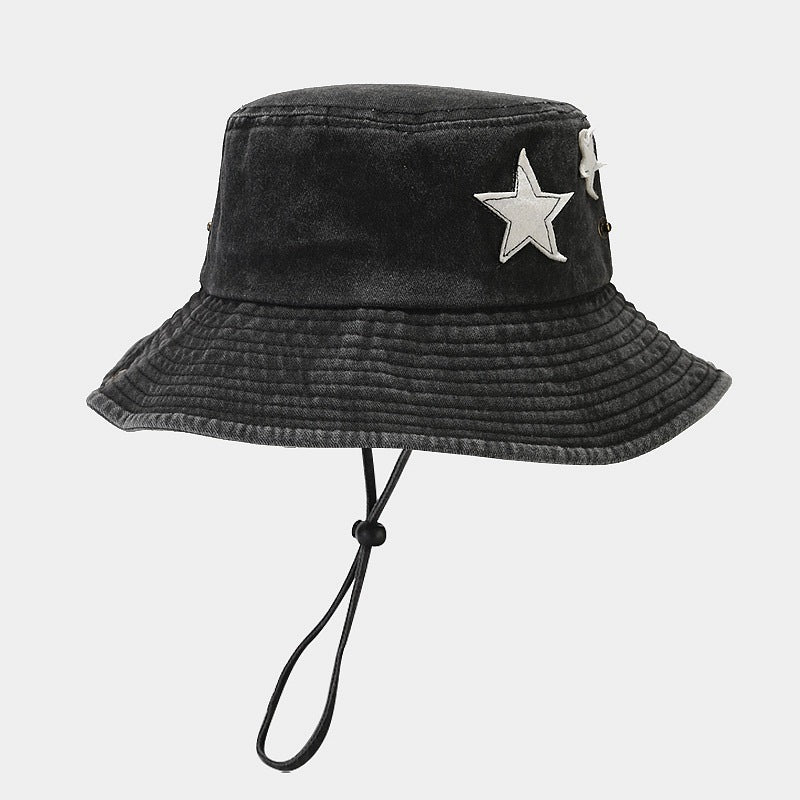 Denim Cowboy Star Foldable Safari Boonie Hat 8BK6HAT172T