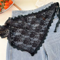 Elegant Lace Hollow Tie Side Wrap Hip Scarf MK2BW6W1SL09