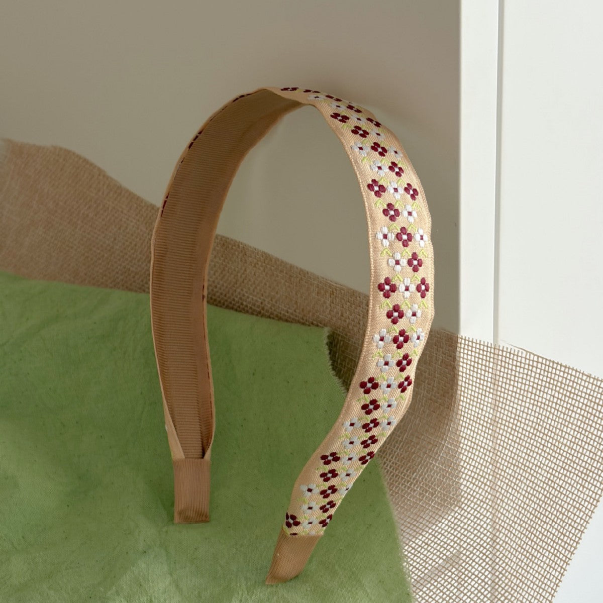 Floral Embroidery Fabric Headband - DippedShop Wholesale - #1875