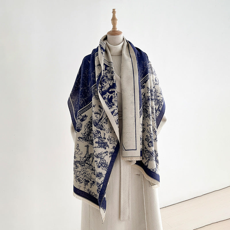 Reversible Animal Print Shawl Scarf - DippedShop Wholesale - #5075