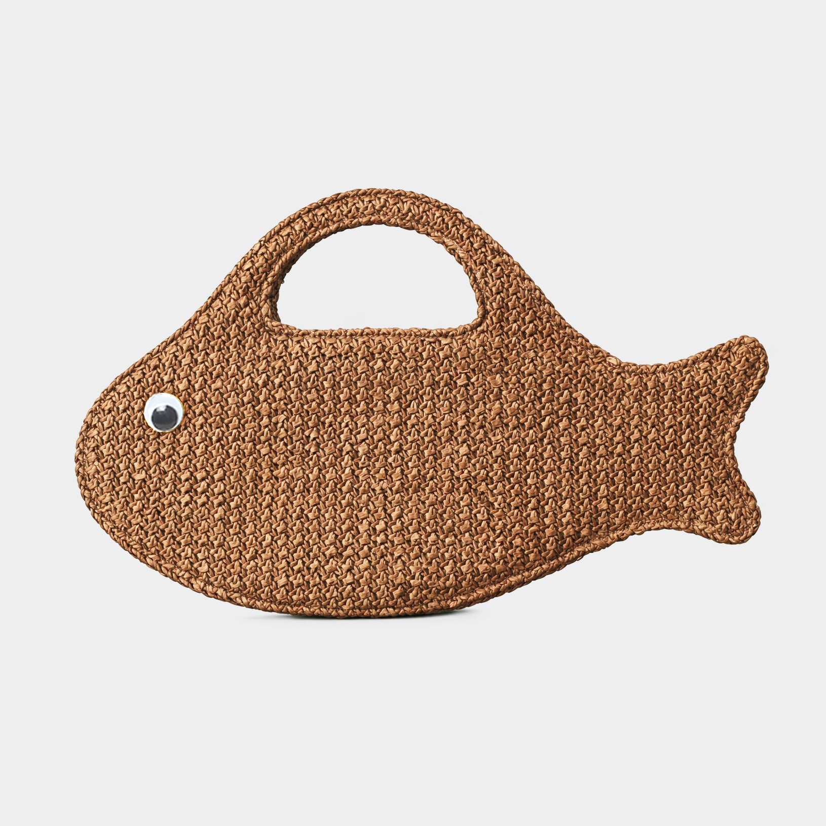 Funny Fish Shape Straw Hand-Woven Handbag 8BW6BBG425T