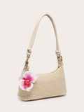 Trendy Straw Woven Beach Shoulder Bag 6W10BBG2376