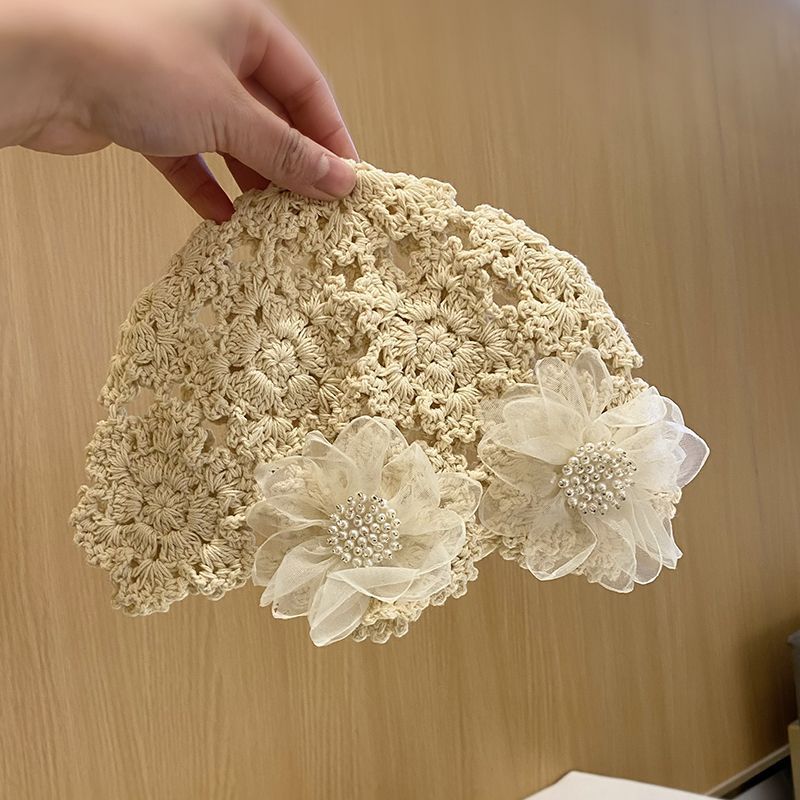 Elegant 3D-Florall Crochet Hollow Out Knit Beanie MK2CK6W6HAT68