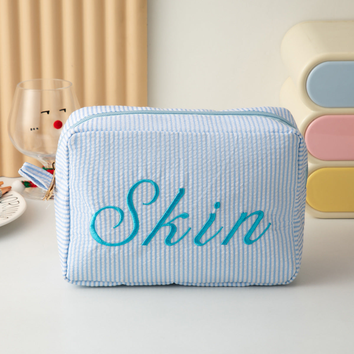 Stylish Striped Print Letter Embroidery - DippedShop Wholesale - #7971