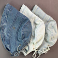 Vintage Wash Faded Denim Bucket Hats MK2COK6W6HAT363