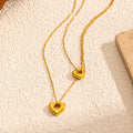 Elegant Gold Plated Hollow Heart Pendant Necklace 6W6JNC635