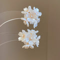 Elegant Rhinestone Flower Ball Stud Earrings 6W6JER761