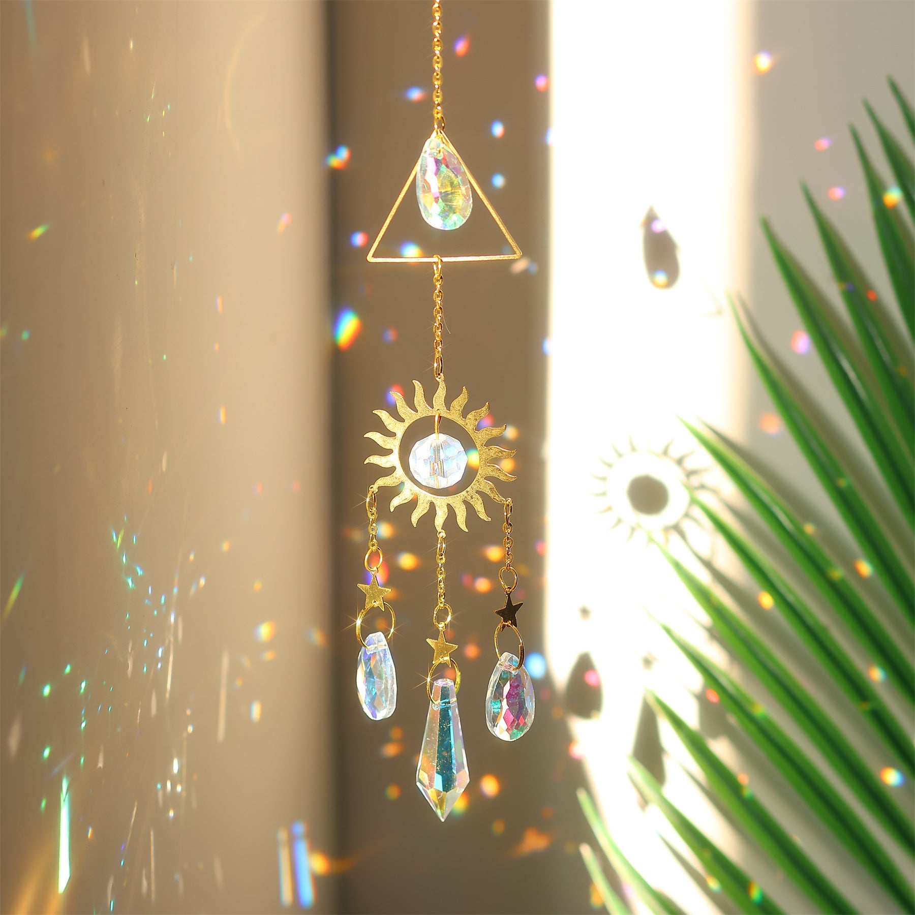 Metal Mushroom Pendant Crystal Ball Tassel Suncatchers MK2CZAS6H7HLS73