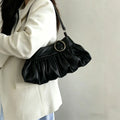 Black Ruched Crescent Underarm Bag 6W10BBG2010