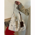Vintage Floral Print Canvas Shoulder Bag 6W10BBG1988
