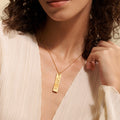 Vintage Rhinestone Gold Plated Pendant Necklace 6W6JNC640