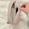 Dopamine Solid Color Mesh Hollow Makeup Bag MK2BW6S10BOB86