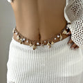 Boho Gold Plated Shell Starfish Waist Chain 8ZA6JBC89T