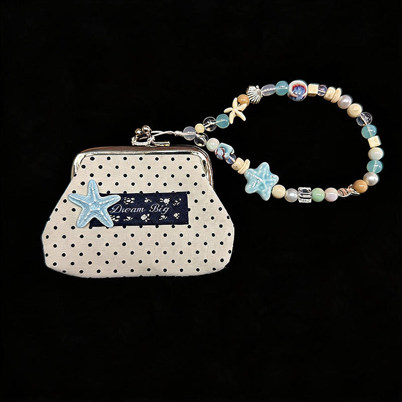 Fruit Polka Dot Beaded Mini Coin Purse 6W10BWB202