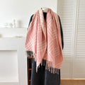 Vintage Plaid Cashmere-Feel Shawl Wrap Scarf 6W6NSC90