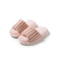 Striped Plush Slippers - DippedShop Wholesale - #3299
