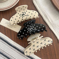 Cute Polka Dots Rhinestone Hair Claw 6W6HCP1663