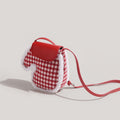 Cute Plush Christmas Plaid Glove Crossbody Bag 6W10BBG2208