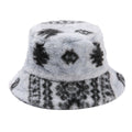 Boho Style Fair Isle Print Warm Bucket Hat 6W6HAT816