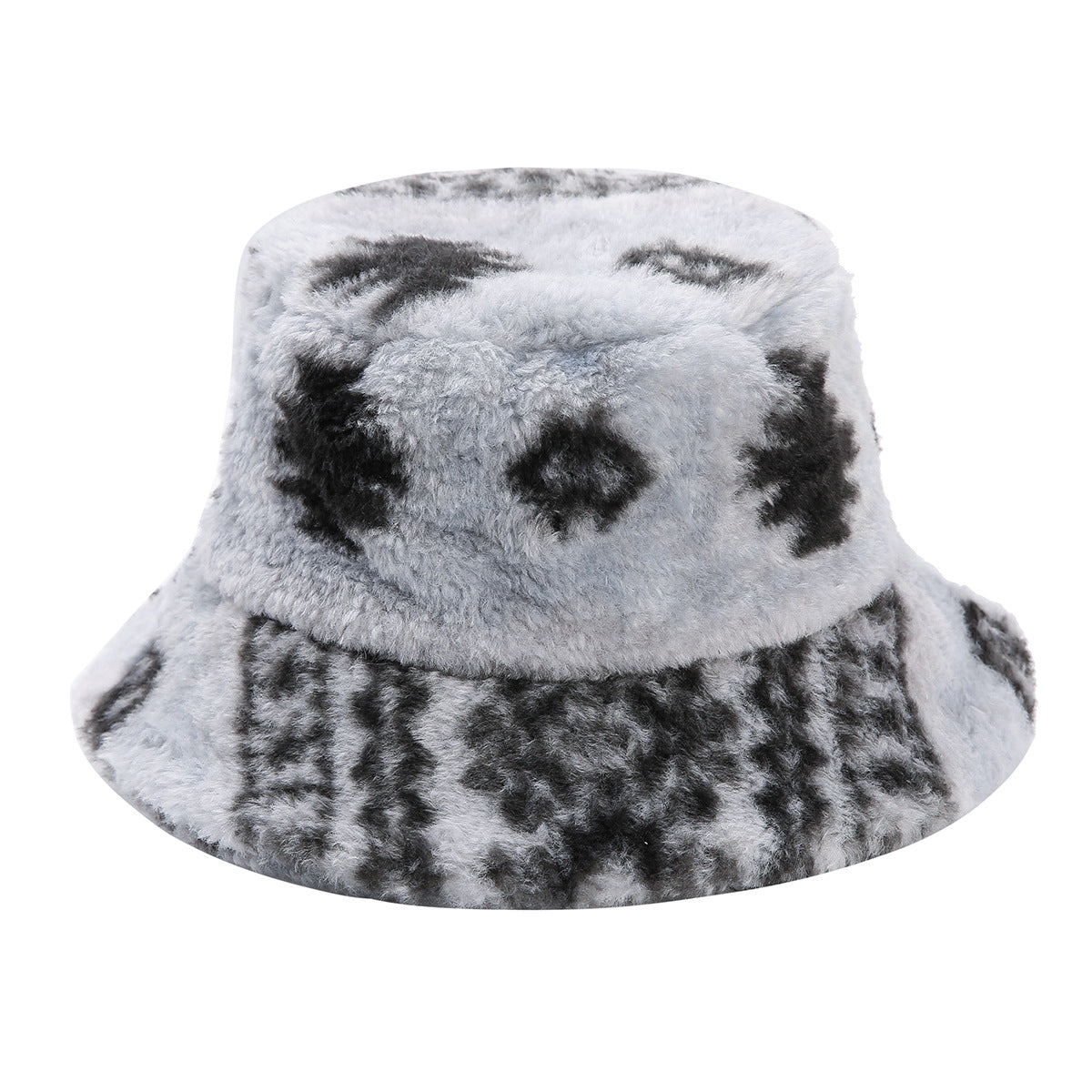 Boho Style Fair Isle Print Warm Bucket Hat 6W6HAT816