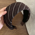 Retro Striped Soft Padded Wide Headband 6W6HBD380