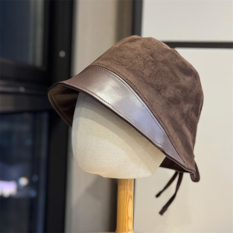 Leather Patchwork Bucket Hat - DippedShop Wholesale - #1619