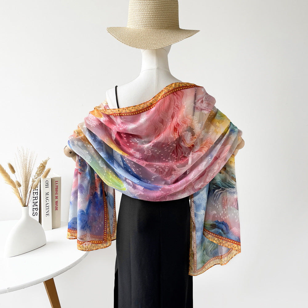 Floral Burnout Shawl - DippedShop Wholesale - #0323
