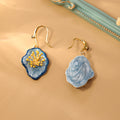 Retro Flower Enamel Dangle Earrings - DippedShop Wholesale - #6659
