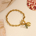 Chunky Shell Pearl Charm Link - DippedShop Wholesale - #4771