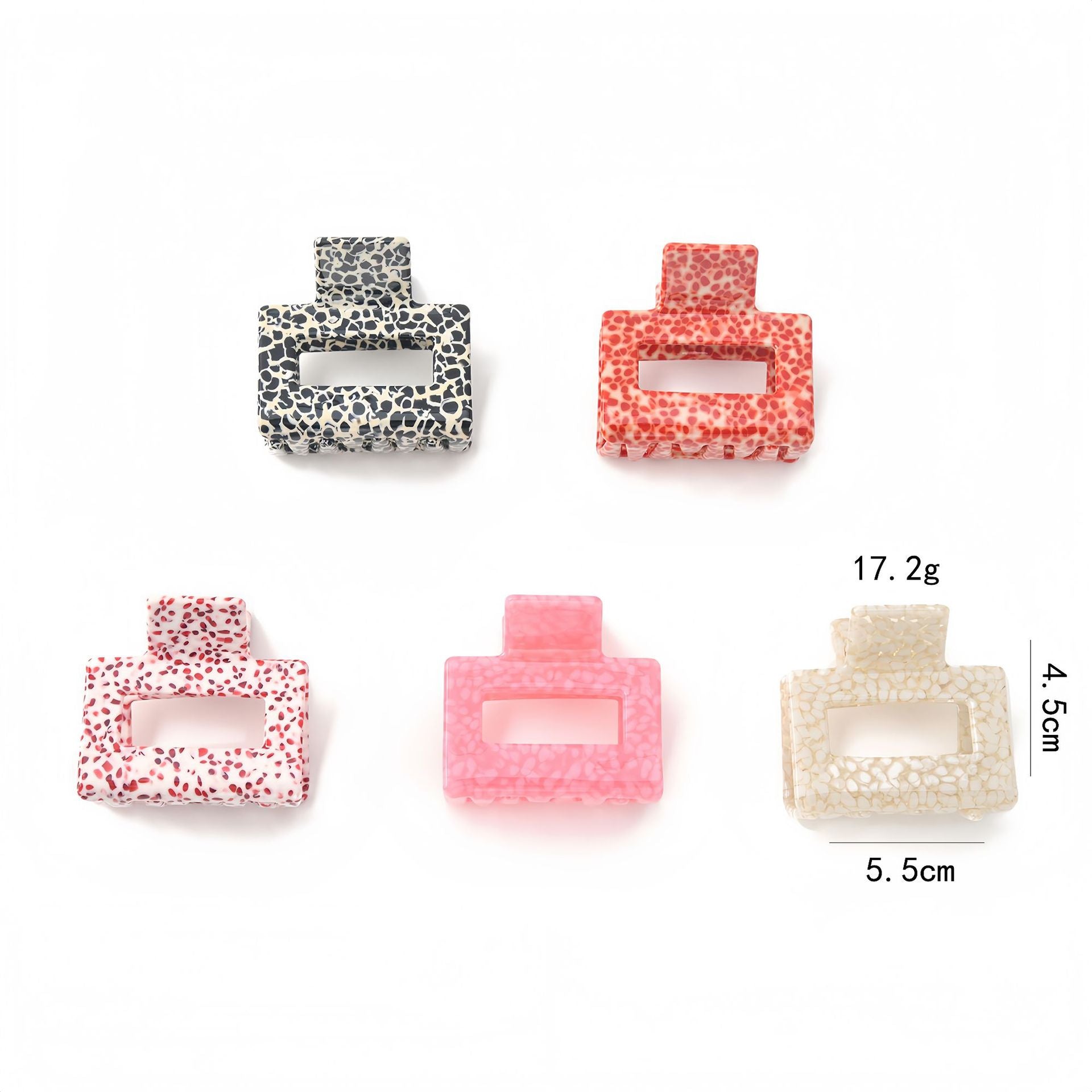 Simple Multi-Color Dots Acetate Mini Hair Claw 8AS6HCP267T